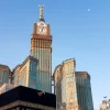 The Kaaba in Mecca with the towering Abraj Al Bait Clock Tower in the background